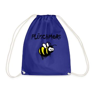 Plüschmors, Hummel, Plattdeutsch - Turnbeutel - Königsblau - Vorne