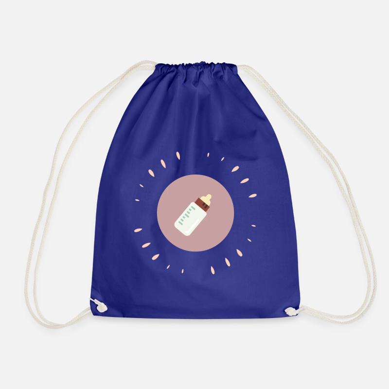 Milk bottle - Drawstring Bag - royal blue
