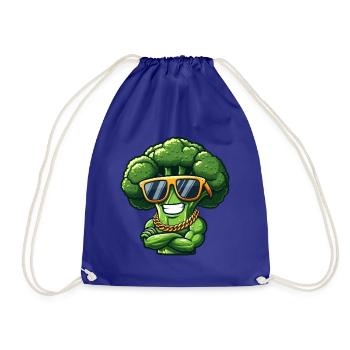 Cool Broccoli Sunglasses Gangster Vegetables - Drawstring Bag - royal blue - Front