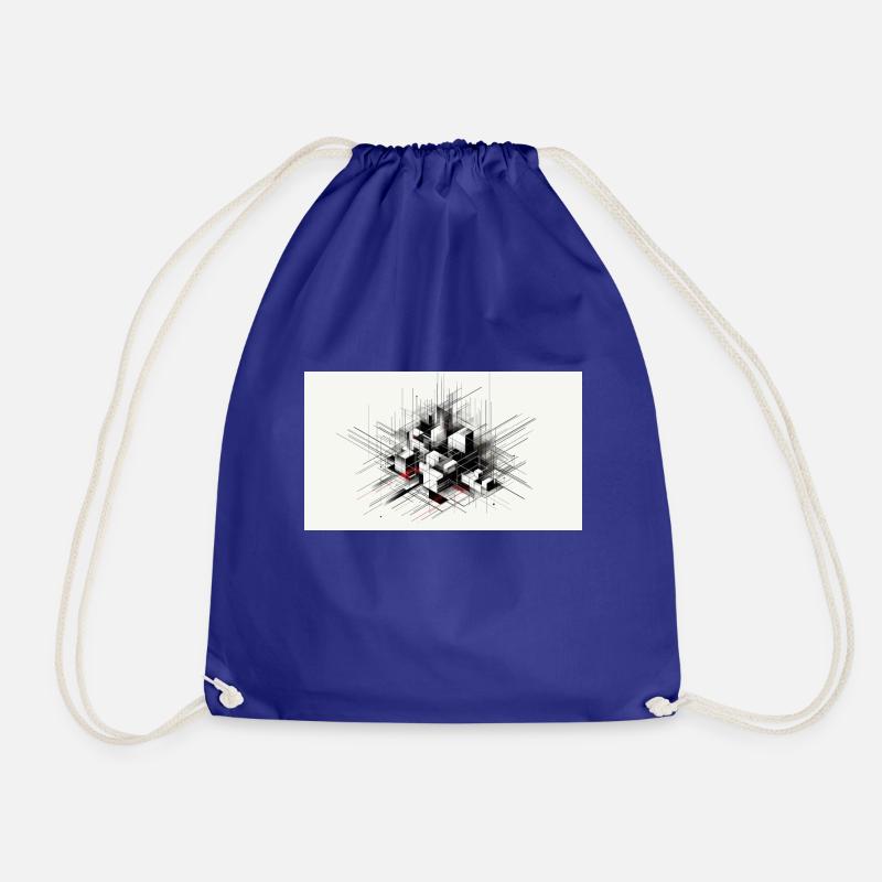 Abstract art - Drawstring Bag - royal blue