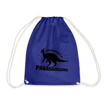 Parasaurolophus Dinosaur Lover Gift - Drawstring Bag - royal blue - Front