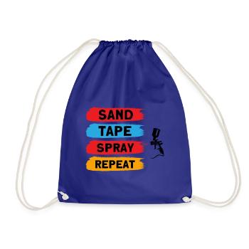 Vehicle Painters Grinding Adhesive Tape Spraying Wied - Drawstring Bag - royal blue - Front