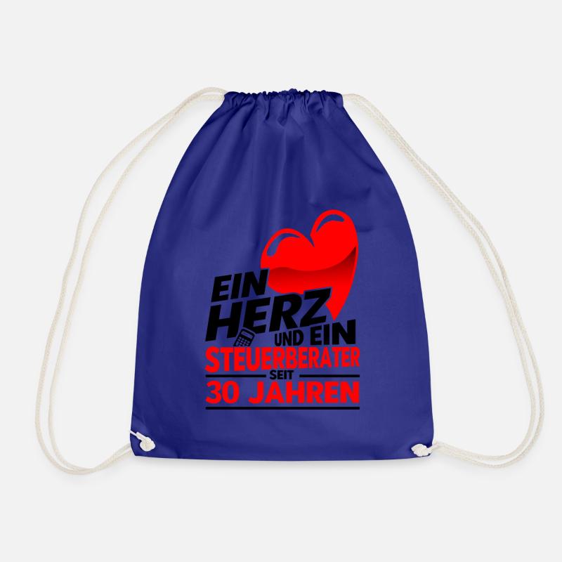 Perlenhochzeit Ehepaar 30. Hochzeitstag Geschenk - Turnbeutel - Königsblau