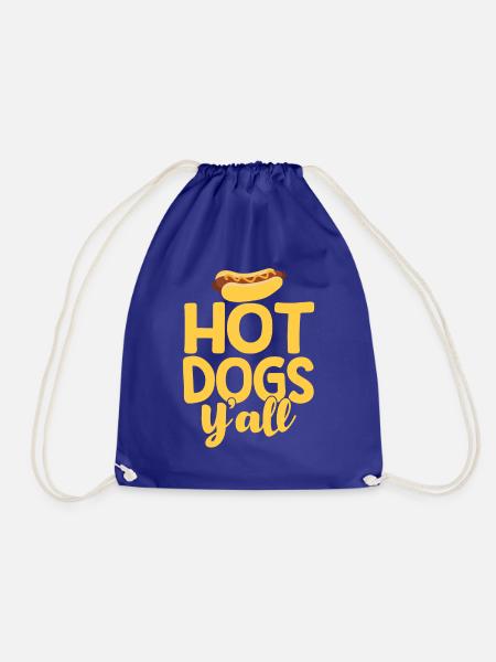 Hot Dogs, ihr alle Hot Dog Geschenk - Turnbeutel - Königsblau