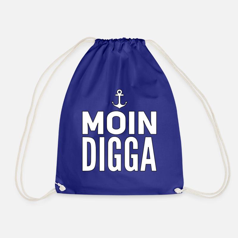 Moin Digga Hamburg - Drawstring Bag - royal blue
