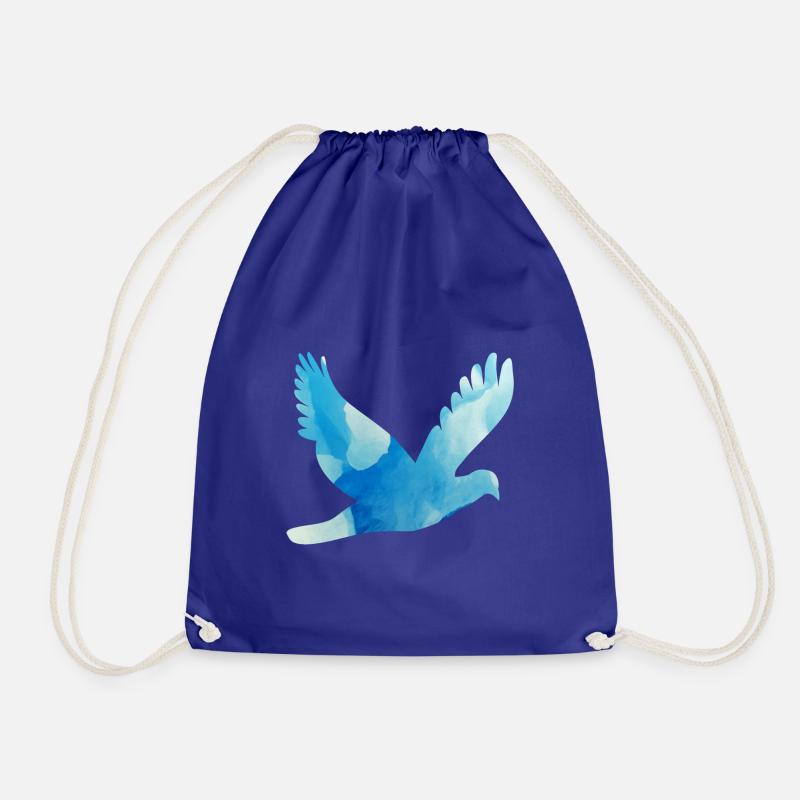 Dove flying - Drawstring Bag - royal blue