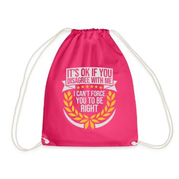 Vous n’êtes pas d’accord avec moi - Sac de sport léger - fuchsia - Devant