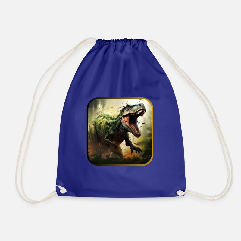 Dinosaurier Dinosaurs Design - Turnbeutel - Königsblau