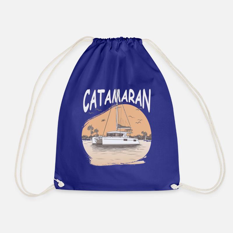 Catamaran - Catamaran - Love for double hulls - Drawstring Bag - royal blue