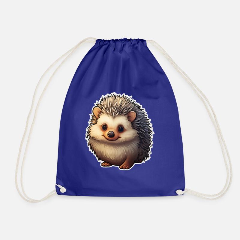 Hedgehog cute - Drawstring Bag - royal blue