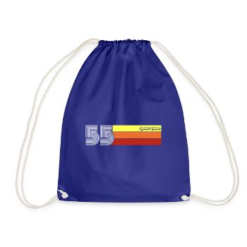 1955 Birthday born in 1955 Retro Vintage - Drawstring Bag - royal blue - Front