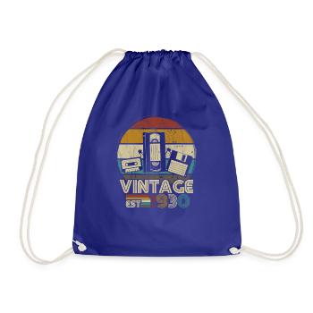 1930 ' s né rétro coucher de soleil cadeau vintage - Sac de sport léger - bleu roi - Devant