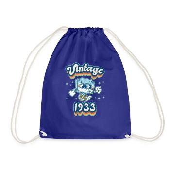 Vintage original 1933 anniversaire homme femme rétro - Sac de sport léger - bleu roi - Devant