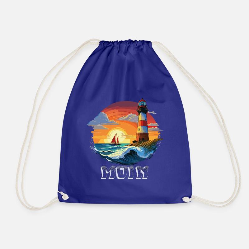 Moin Lighthouse - Drawstring Bag - royal blue
