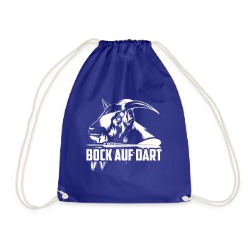 Bock auf Dart Dartspieler Geschenk - Turnbeutel - Königsblau - Vorne