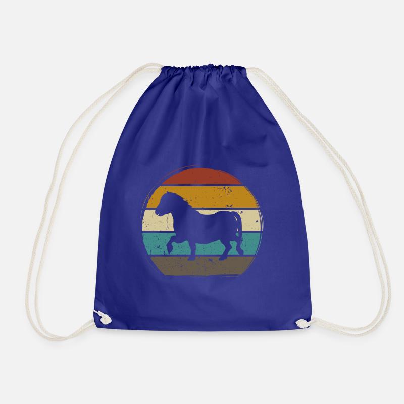 Shetty Shetland Pony retro - Turnbeutel - Königsblau