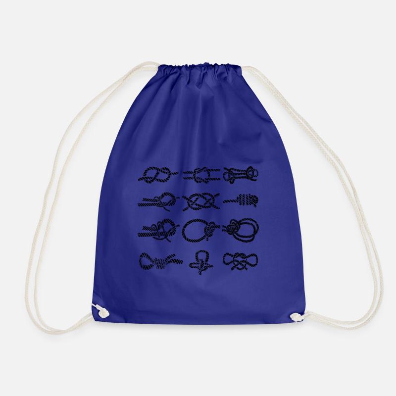 Sail knot - Palstek Schotstek Fool's knot - Drawstring Bag - royal blue