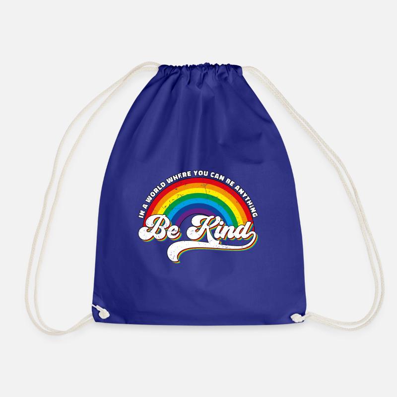 Be Kind LGBT Regenbogen - Turnbeutel - Königsblau