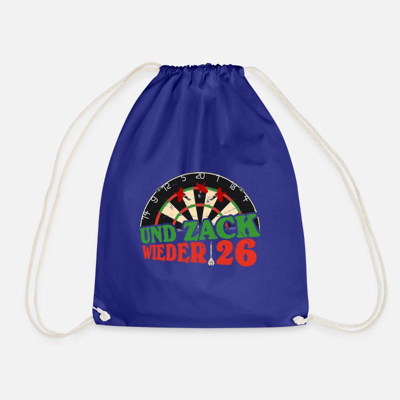 Lustiger Dart Spruch Dartscheibe Darten Geschenk - Turnbeutel - Königsblau