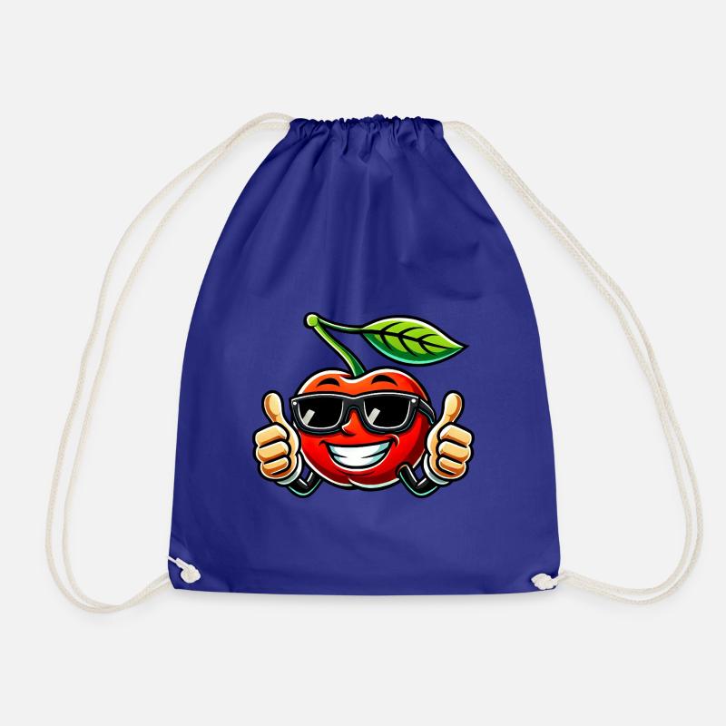 Coole Kirsche mit Sonnenbrille - Turnbeutel - Königsblau