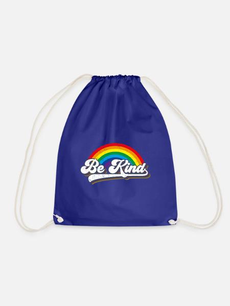 Be Kind LGBT Regenbogen - Turnbeutel - Königsblau
