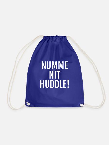 Cooler Schriftzug auf Alemannisch: Nit huddle! - Turnbeutel - Königsblau