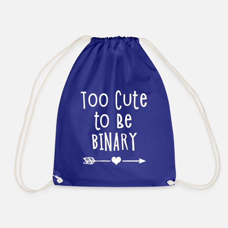 Too Cute To Be Binary - Turnbeutel - Königsblau