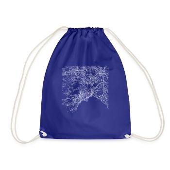Plan et rues de la ville de Naples - Sac de sport léger - bleu roi - Devant