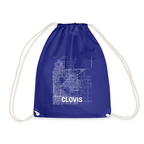 Clovis city map and streets - Drawstring Bag
