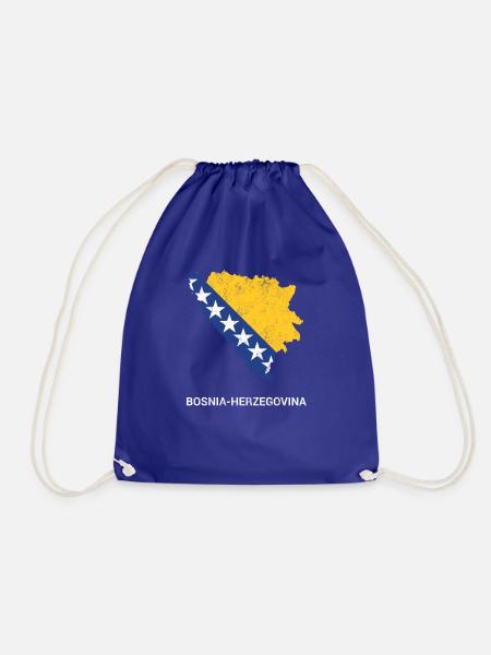 Bosnien und Herzegowina Landkarte - Turnbeutel - Königsblau