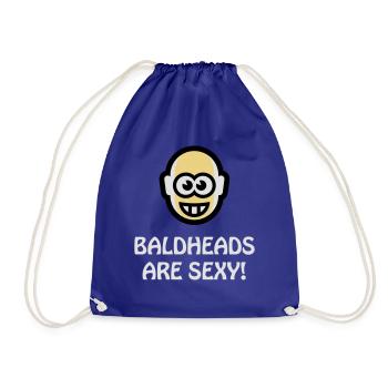 Les têtes chauves sont sexy (Bald Head NEG 3C) - Sac de sport léger - bleu roi - Devant
