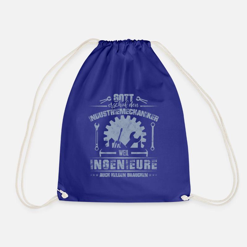 Gott erschuf den Industriemechaniker weil - Turnbeutel - Königsblau