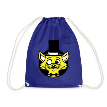 Sir Cat Gentleman Chapeau haut de forme Monocle Rich Gentleman - Sac de sport léger - bleu roi - Devant