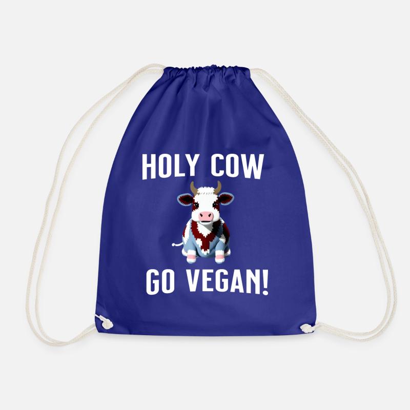 Holy cow - süße Kuh - Turnbeutel - Königsblau