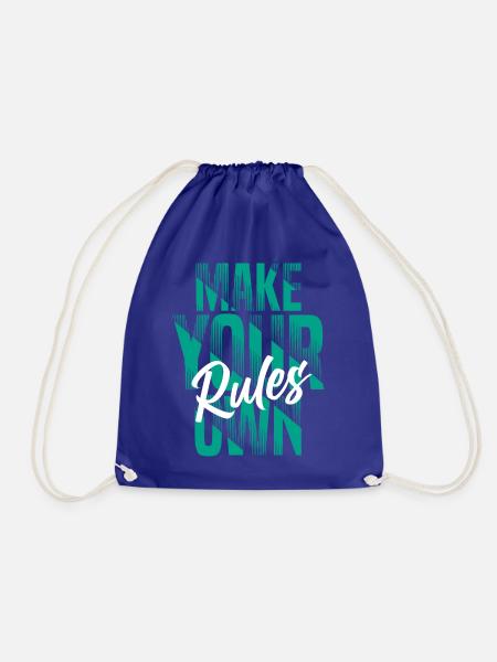 Make your own rules - Turnbeutel - Königsblau