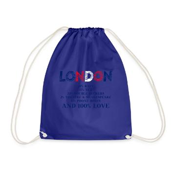 Londres Idée cadeau Angleterre Royaume-Uni Drôle - Sac de sport léger - bleu roi - Devant