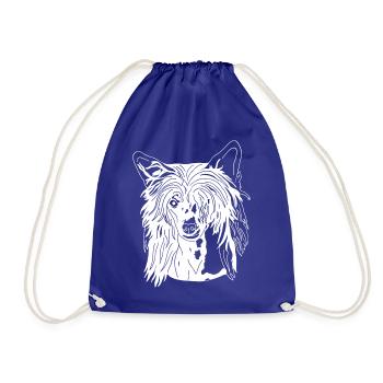 Chinesischer Schopfhund - Turnbeutel - Königsblau - Vorne
