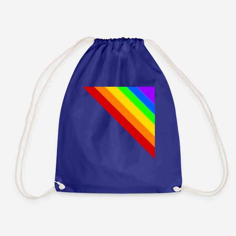 Ecke bunt Regenbogen Geschenkidee - Turnbeutel - Königsblau