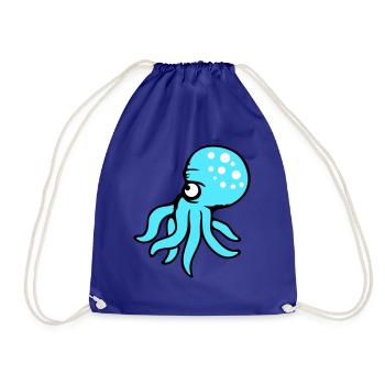 Pieuvre, pieuvre, pieuvre, céphalopode, mauvais œil - Sac de sport léger - bleu roi - Devant