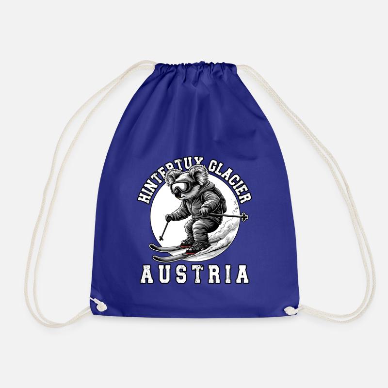 Hintertux Glacier Ski Resort Austrian Alps - Drawstring Bag - royal blue