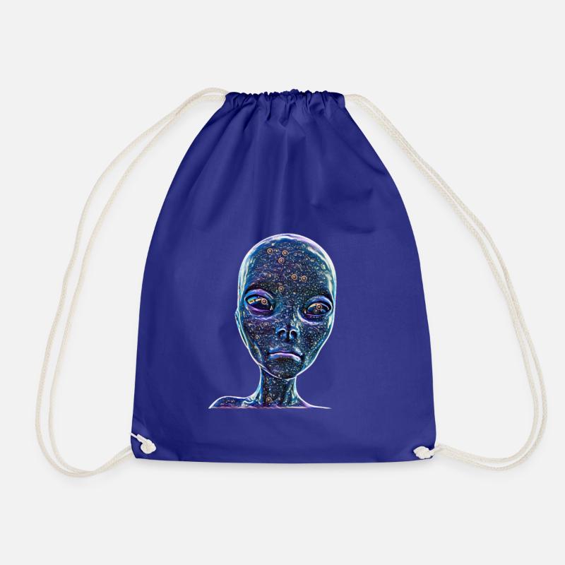 Beautiful Alien Visitor - Drawstring Bag - royal blue