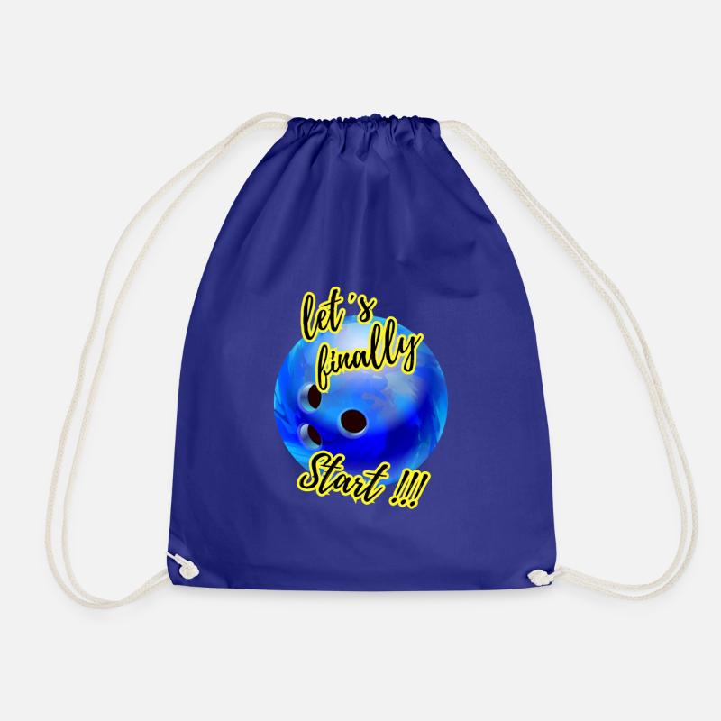 let ́s finally Start Bowling 7 - Drawstring Bag - royal blue