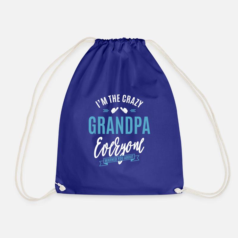 I'm The Crazy Grandpa - Drawstring Bag - royal blue