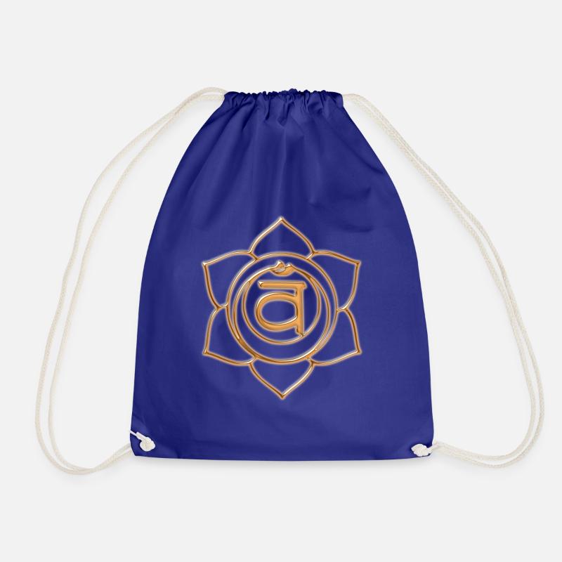 2 CHAKRA SAKRALCHAKRA SVADHISTHANA 3D - Drawstring Bag - royal blue