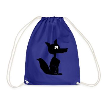 Fuchs Kojote cayote 1c - Turnbeutel - Königsblau - Vorne