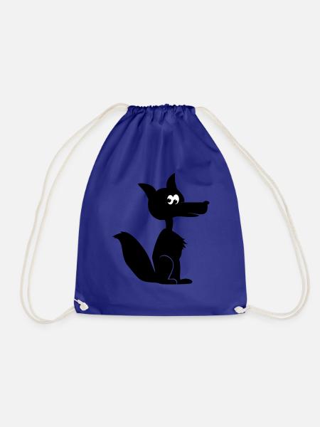 Fuchs Kojote cayote 1c - Turnbeutel - Königsblau