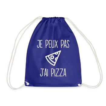 Pas dispo, j'ai pizza! 🍕 - Sac de sport léger - bleu roi - Devant
