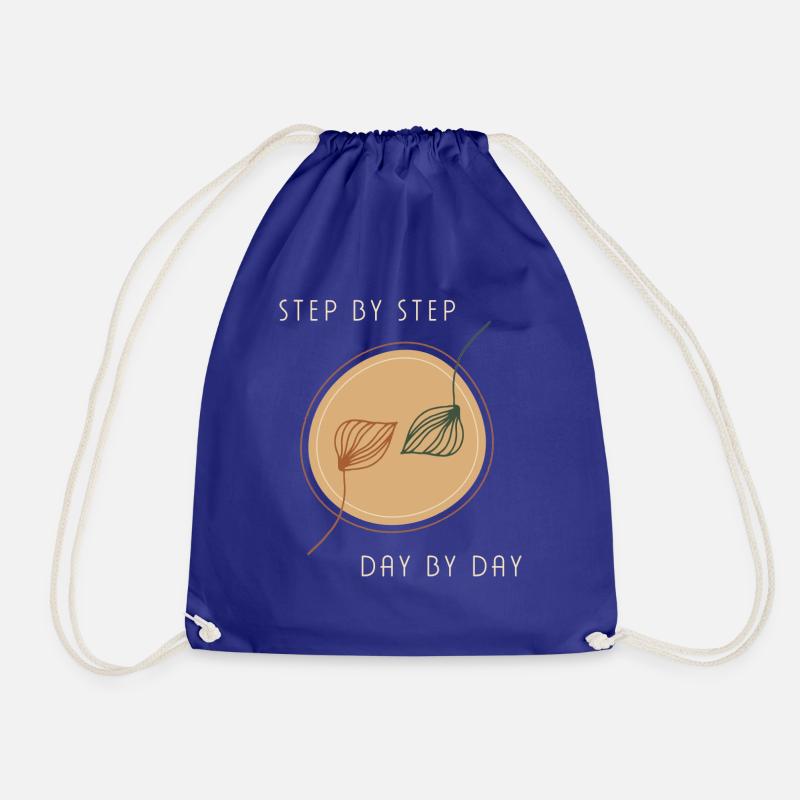 step by step day by day - Turnbeutel - Königsblau