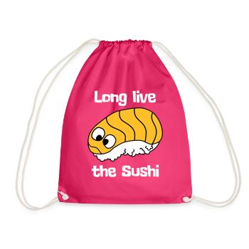 Long live the sushi - Drawstring Bag - fuchsia - Front