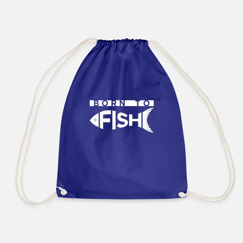 Conception de pêche drôle - Born To Fish - Sac de sport léger - bleu roi